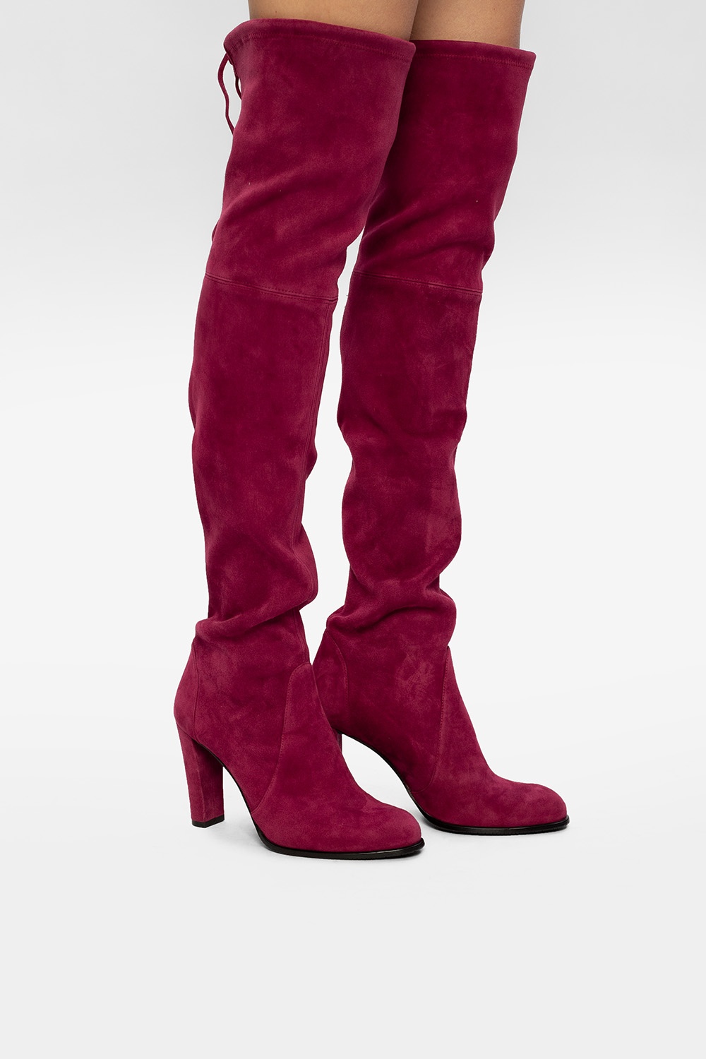 Stuart weitzman burgundy clearance boots